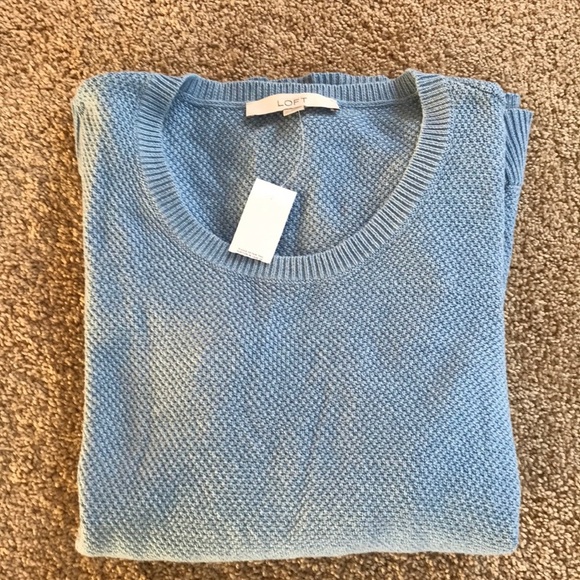 NWT! LOFT cornflour blue size M crew sweater - Picture 8 of 8
